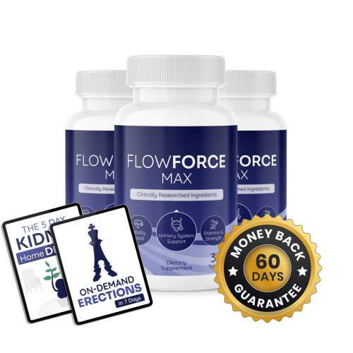 FlowForce Max - 3 Bottles + 2 Ebooks