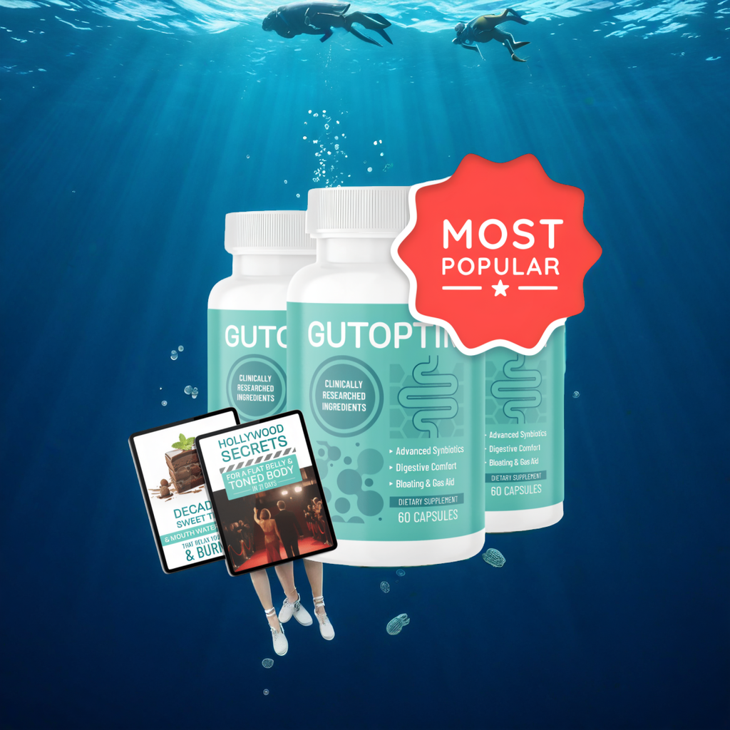 GutOptim - 3 Bottles + 2  Ebooks