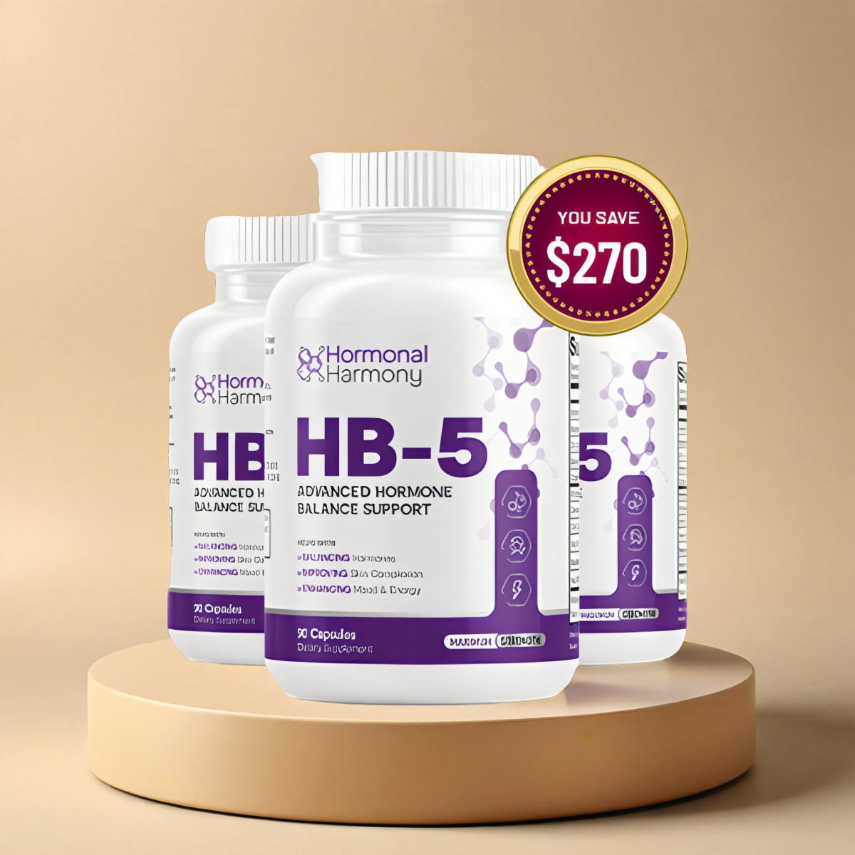 HB-5 (Hormonal Balance 5) - 3 month supply