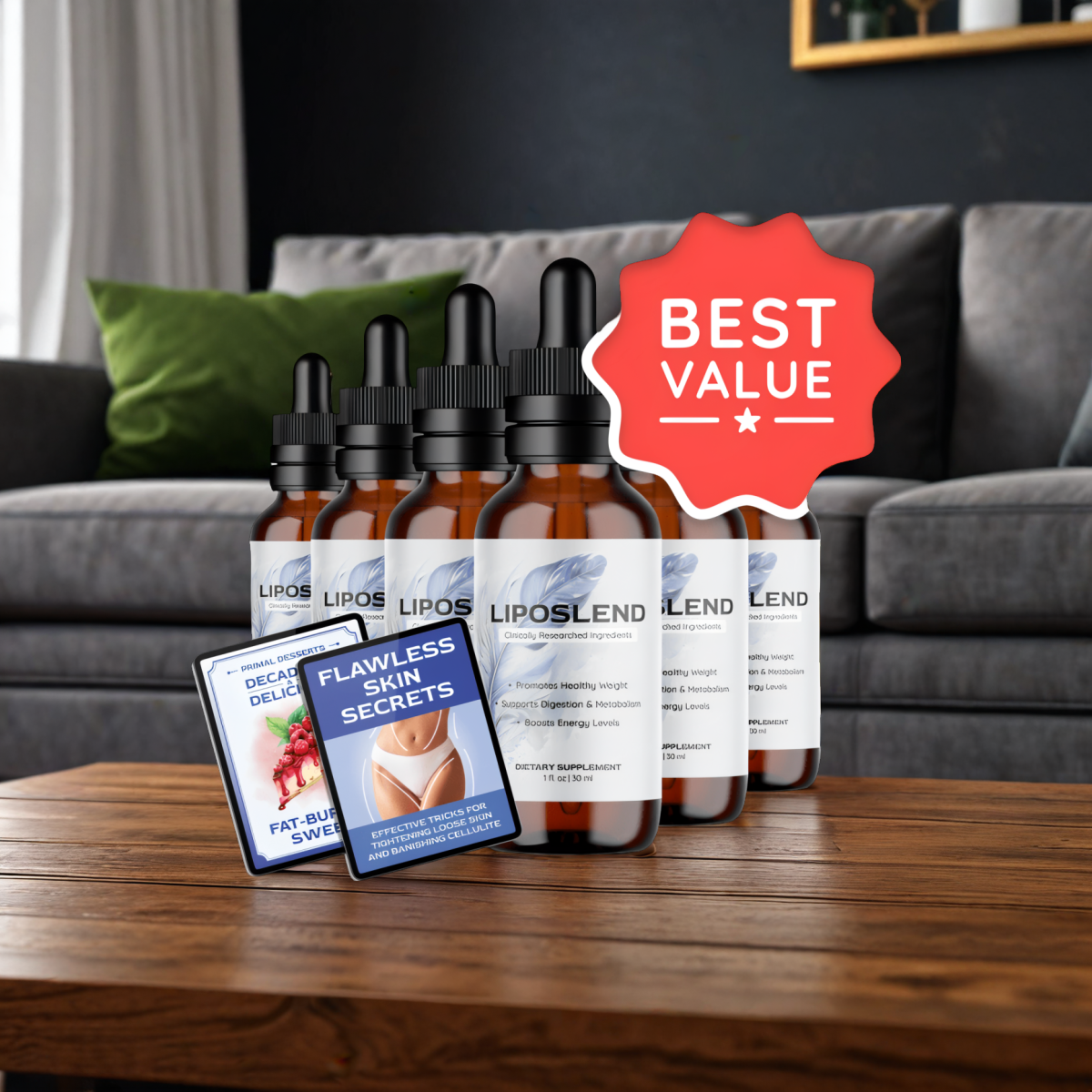 LipoSlend - 6 Bottles + 2  Ebooks